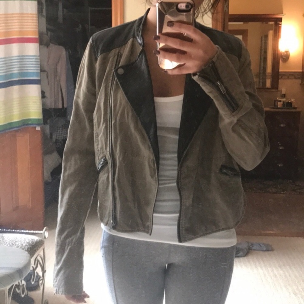 Free people jacket with leather - Picture 2 of 6